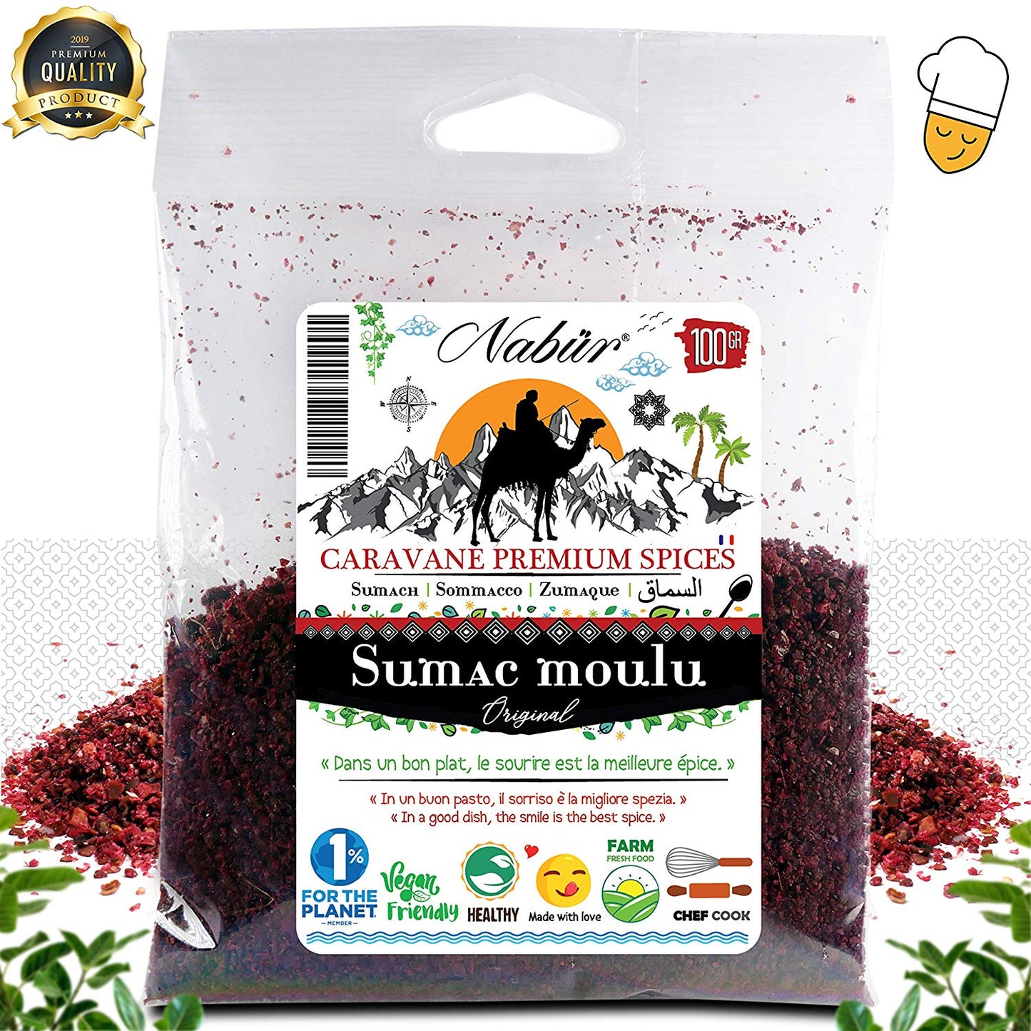 ⭐ Sumac Moulu 100 Gr ⭐ Nabür Gourmet ⭐ Frais, Riche, Fruité, et Authentique ❤️